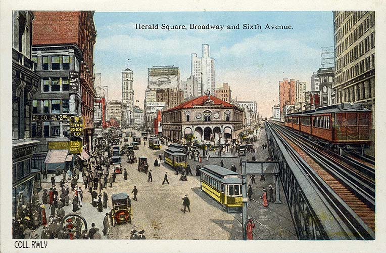 New York Herald sqaure, Broadway and sixth avenue 1910