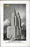 vintage postcard 1955 New York Waldorf Astoria