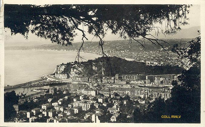 Nice vu du chateau carte postale ancienne c1930