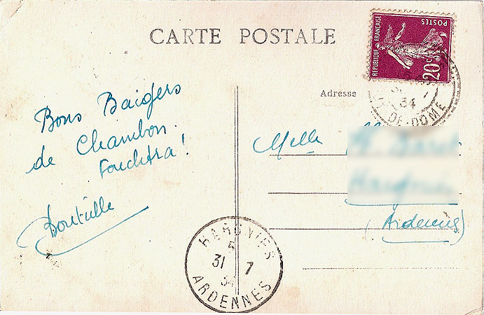 carte postale ancienne enfants noce auvergnate