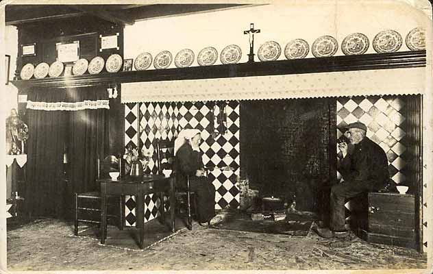 interieur paysan au Nord Brabant vers 1920