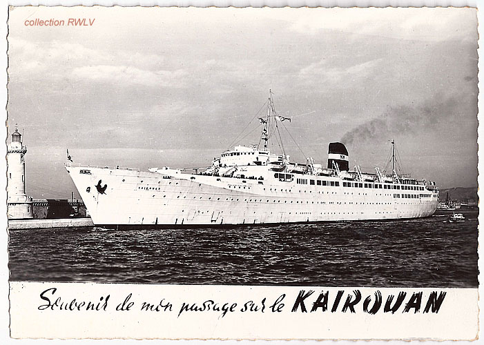 carte postale ancienne paquebot kairouan