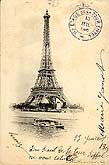 Paris Tour Eiffel 1905 carte maximum