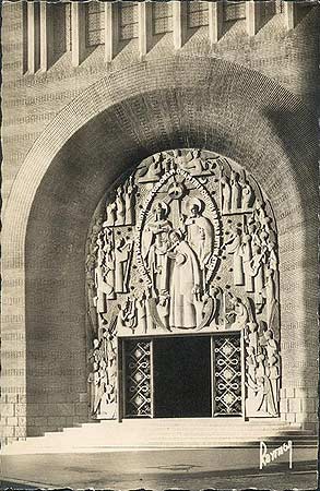 cpa Paris eglise Ste Odile art deco 1936