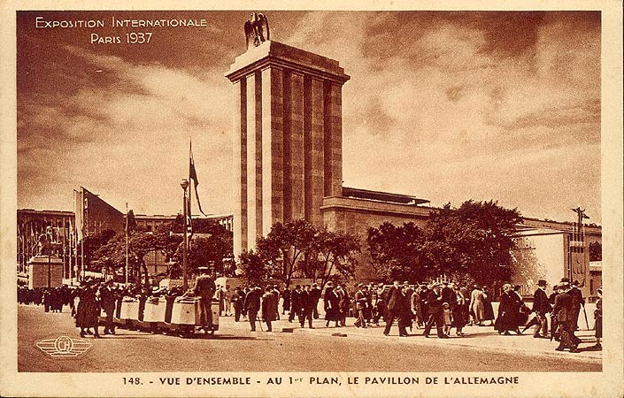 cpa Paris 1937 pavillon de l' Allemagne