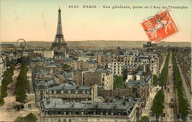 carte postale ancienne Paris la Tour Eiffel la Grande Roue