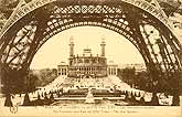 CPA carte postale Paris Trocadero vu sous la Tour Eiffel