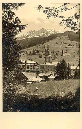 carte postale ancienne paysage alpin