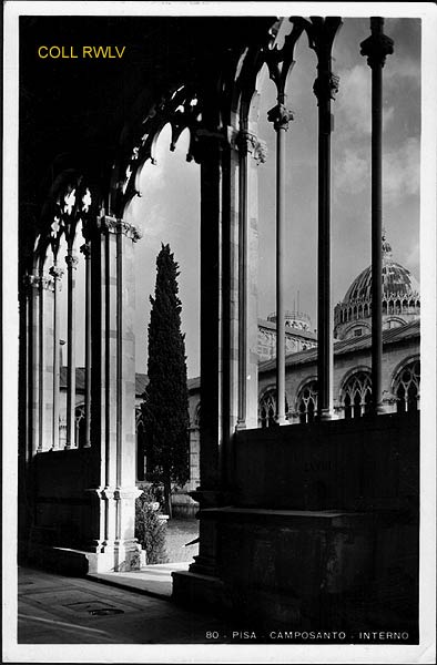 vecchia cartolina Pisa camposanto c1960