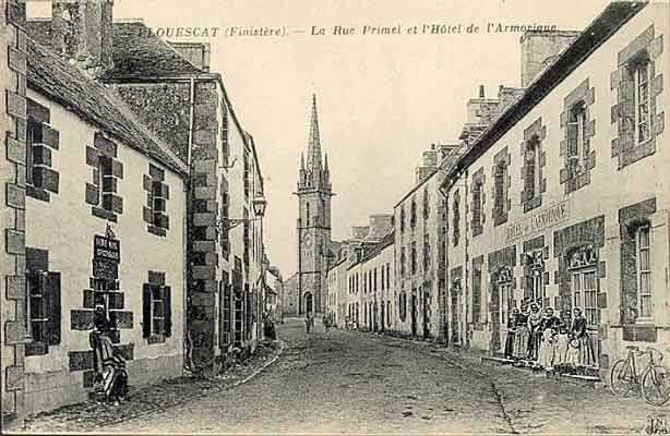 Plouescat rue Primel carte postale ancienne