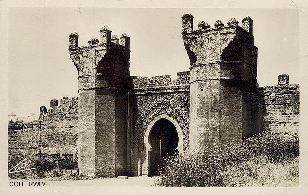 carte postale ancienne Maroc 1949 Rabat porte du Chellah