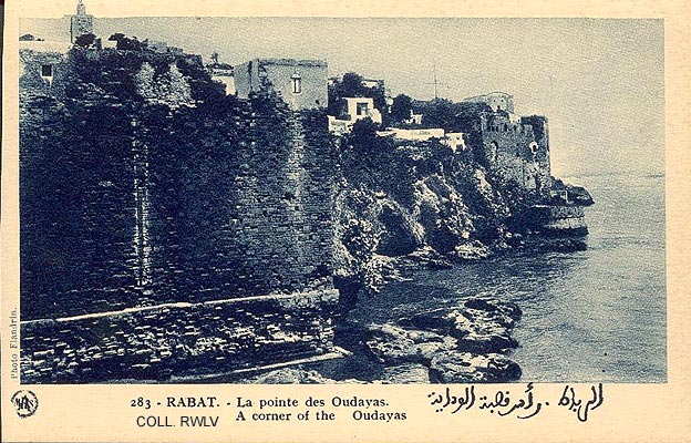 carte postale ancienne1930 Rabat la pointe des Oudayas