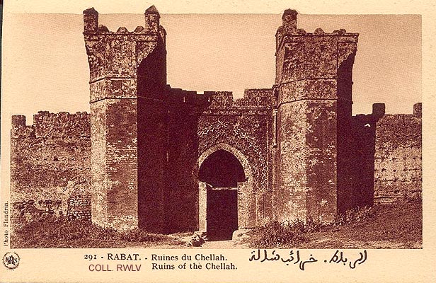 carte postale ancienne Maroc c1930 Rabat ruines du Chellah