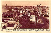 carte postale ancienne Rabat vol de cigognes aux Oudayas c1930