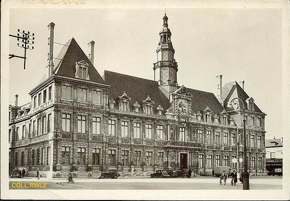 Reims hotel de ville carte postale ancienne c1930