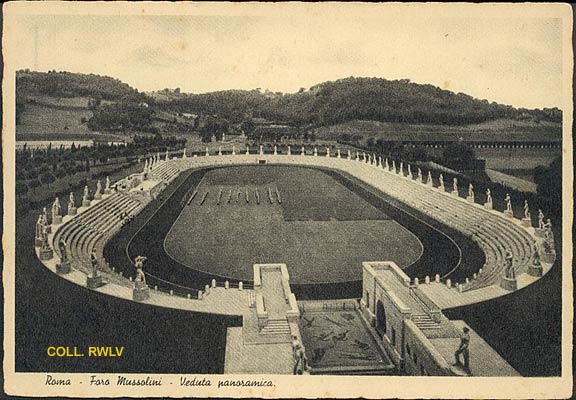 vecchia cartolina Roma Foro Mussolini o Foro Italico