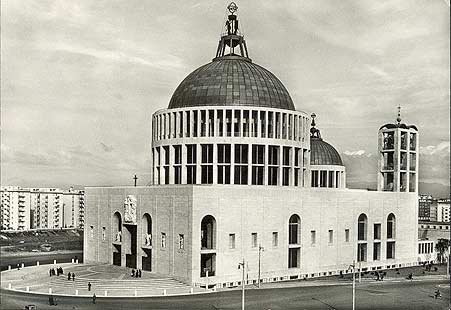 cartolina Roma chiesa S Giovanni Bosco 1958