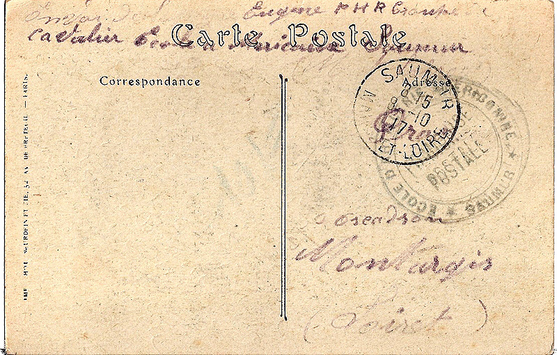 carte postale ancienne 1900 Saumur