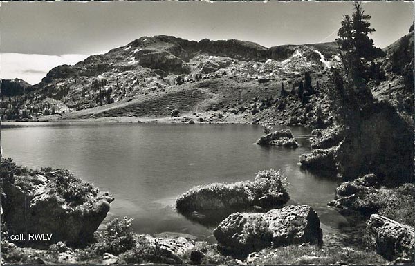 old postcard Seebergsee ob Zweisimmen Schweiz