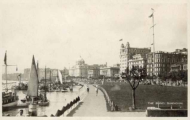 vintage postcards Shanghai the Bund c1920