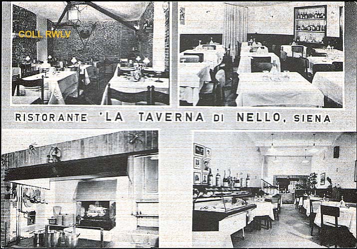 Siena ristorante La Taverna di Nello cartolina c1950