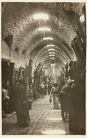 carte postale ancienne souk d' Alep Syrie