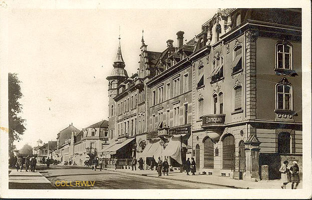 Alsace, St Louis, rue de Huningue carte postale c1930