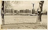 vintage postcard Stockholm utsikt fran Stromparterren