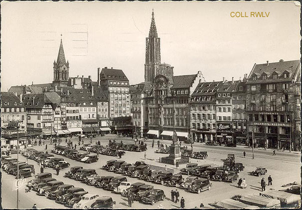 Strasbourg place Kleber carte postale ancienne 1951