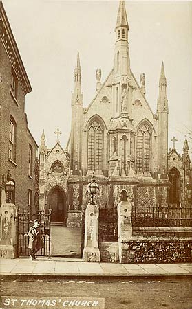 St Thomas church vintage photo  c1900