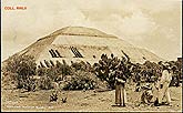 old postcard Teotihuacan Mexico