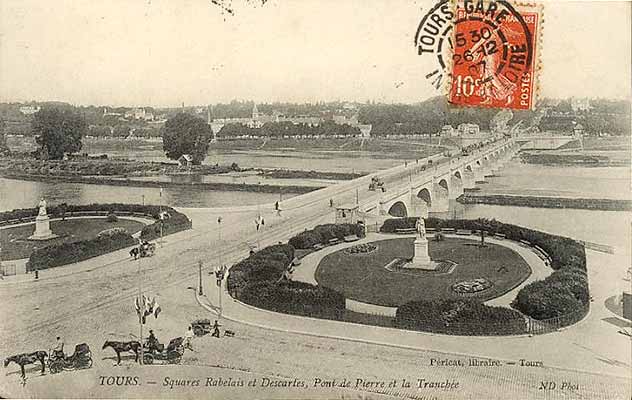 Tours le pont de pierre 1907