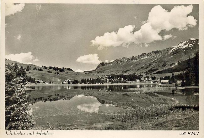 carte postale ancienne Valbella mit Heidsee Suisse