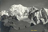 carte ancienne Mont Blanc Vallee Blanche  P Tairraz