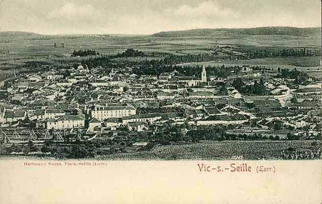 Vic-sur-Seille Lorraine carte postale ancienne vers 1905