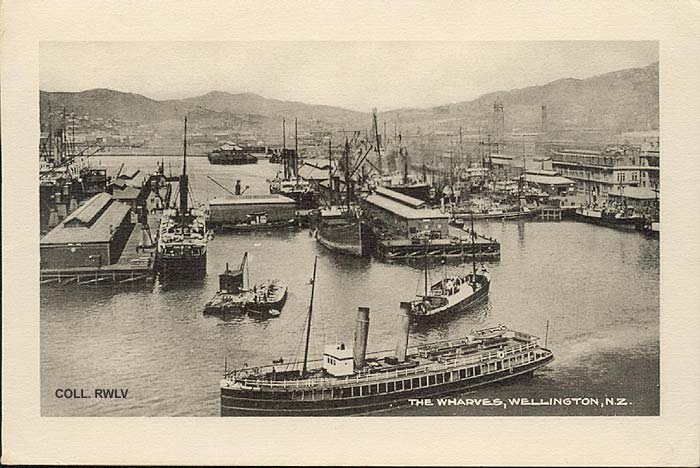 Wellington the wharves c1910