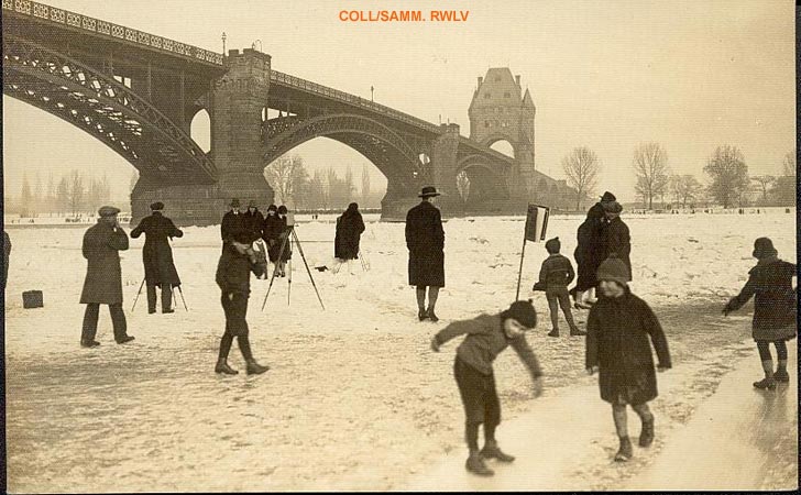 die Nibelungenbrucke in Worms, alte Fotos von Fuller